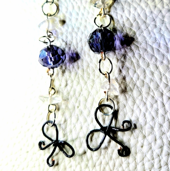 HandMade U CreateReal Crystal Gemstone Bow Earring - Picture 11 of 16